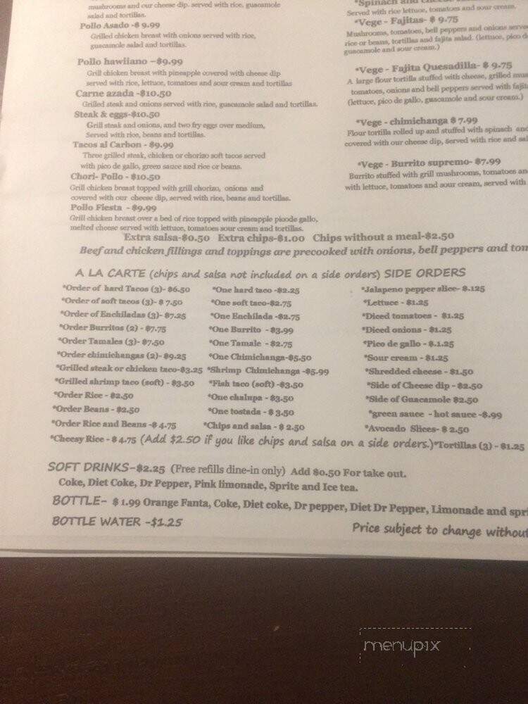 Las Palmas Mexican - Nashville, TN menu_pic