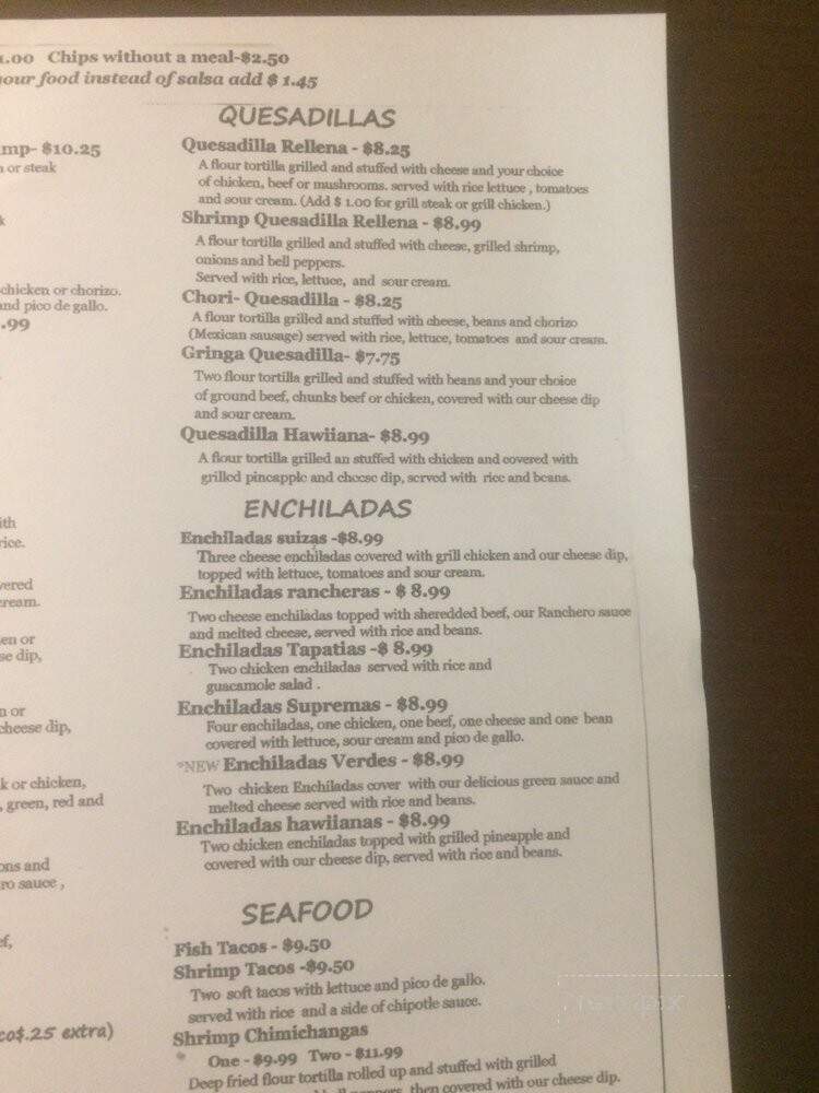 Las Palmas Mexican - Nashville, TN menu_pic