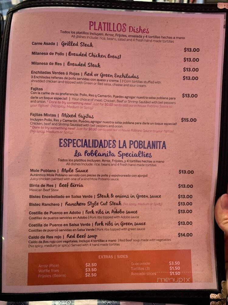 La Poblanita Mexican Restaurant - Omaha, NE menu_pic