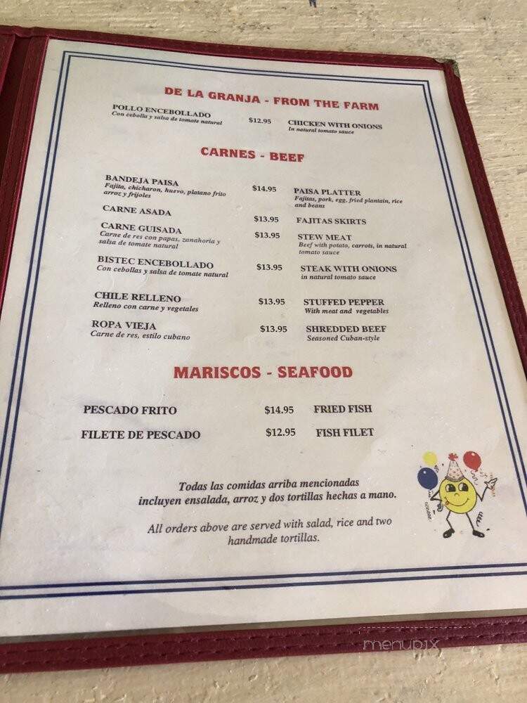 La Pupusa Alegre - Houston, TX menu_pic