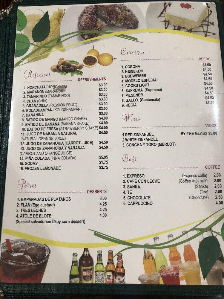 Restaurante Salvadoreno - Yonkers, NY menu_pic