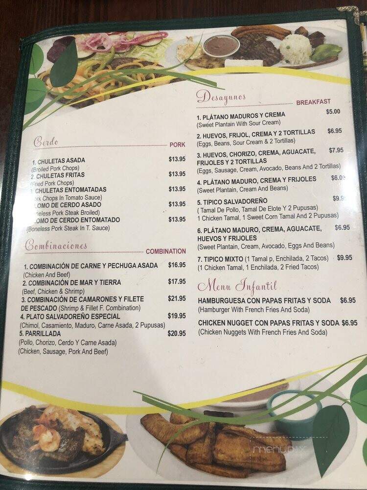 Restaurante Salvadoreno - Yonkers, NY menu_pic