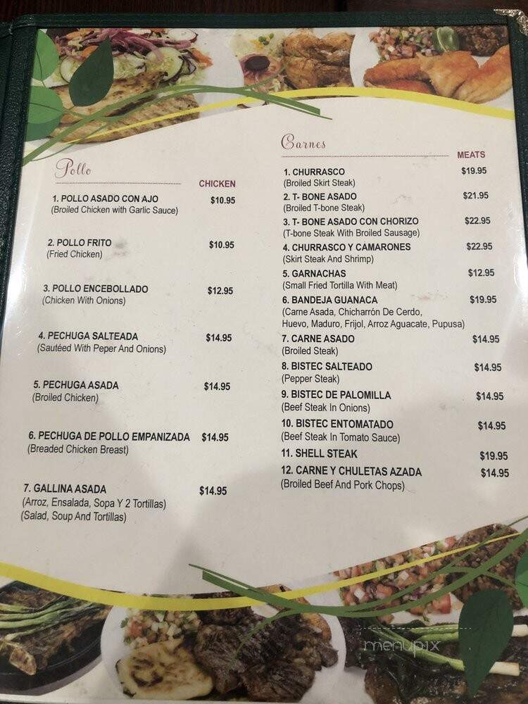 Restaurante Salvadoreno - Yonkers, NY menu_pic