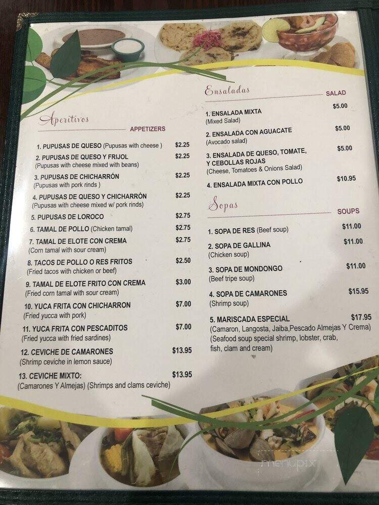Restaurante Salvadoreno - Yonkers, NY menu_pic