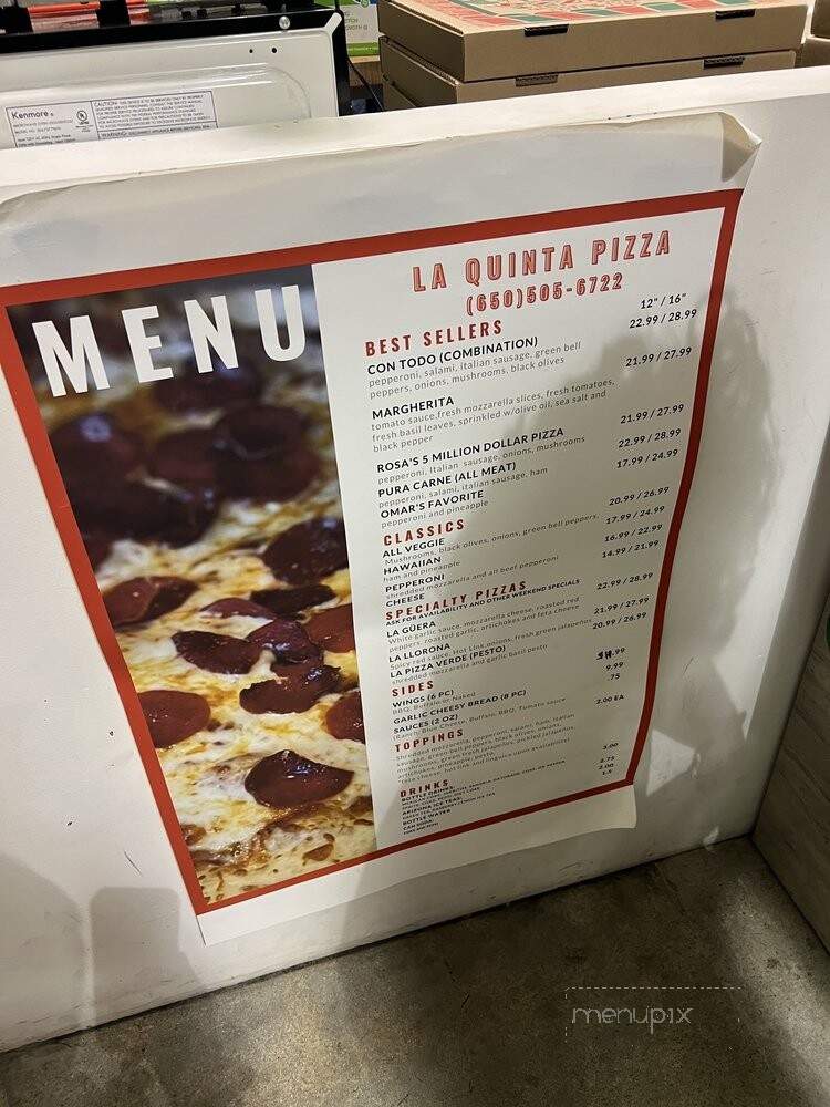 La Quinta Pizza - Redwood City, CA menu_pic
