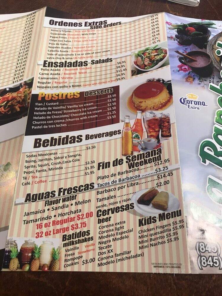 La Rancherita - Middletown, NY menu_pic
