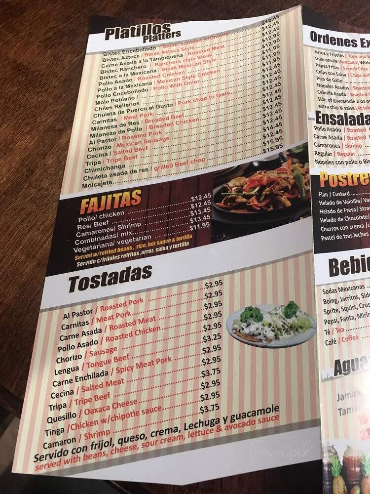 La Rancherita - Middletown, NY menu_pic