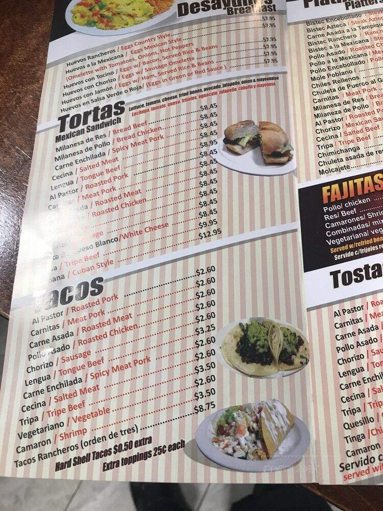 La Rancherita - Middletown, NY menu_pic