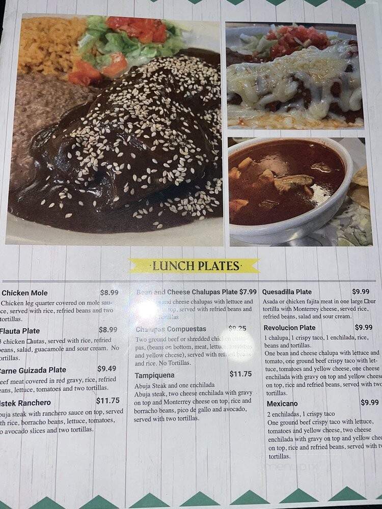 La Revolucion - San Antonio, TX menu_pic
