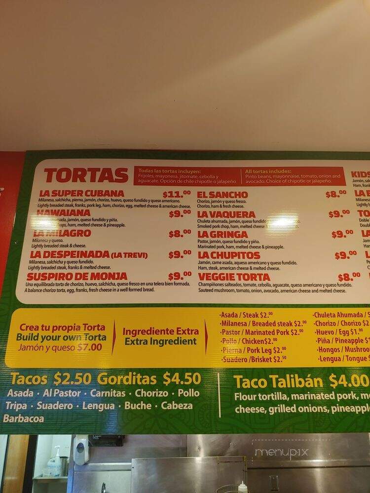 La Reyna Azteca Tacos Y Tortas - Denver, CO menu_pic