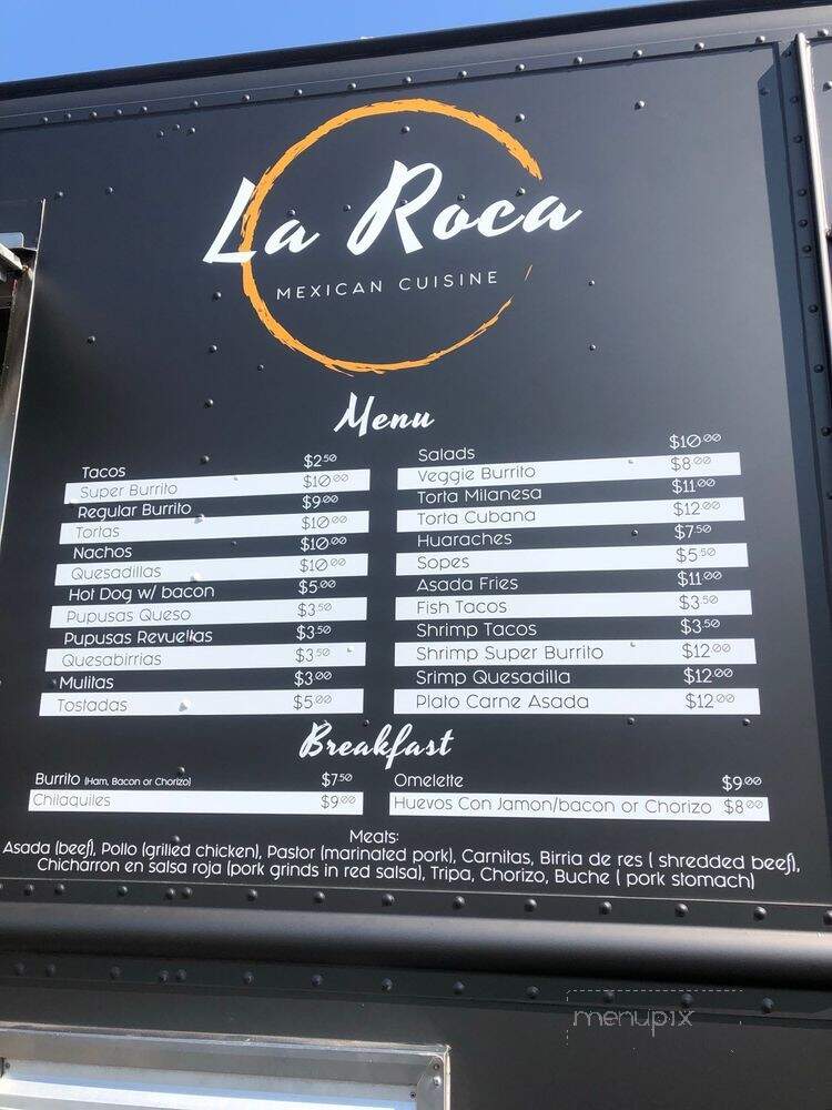 La Roca Food Truck - Walnut Creek, CA menu_pic