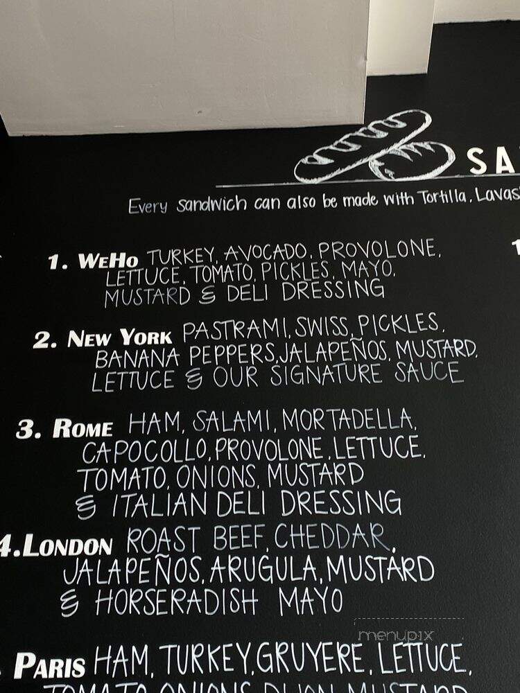 La Sandwich Bar - Los Angeles, CA menu_pic