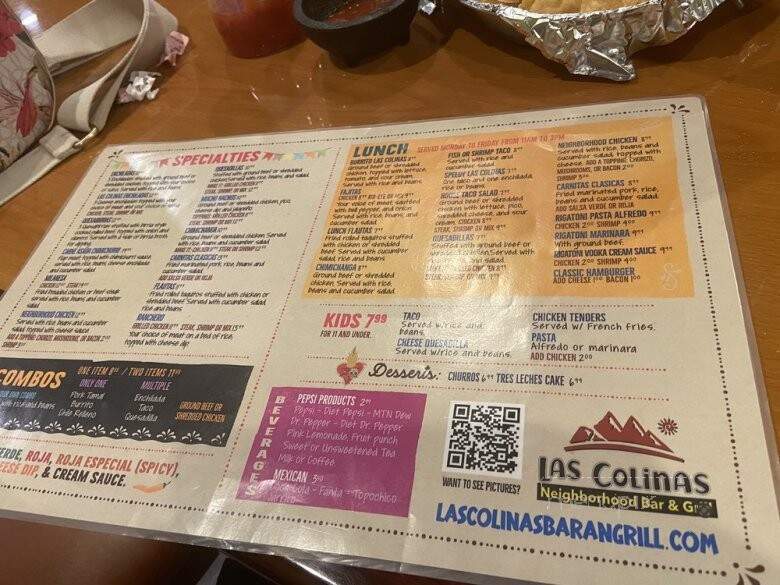 Las Colinas Neighborhood Bar and Grill - Lonsdale, AR menu_pic