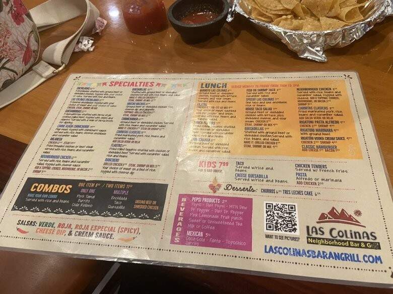 Las Colinas Neighborhood Bar and Grill - Lonsdale, AR menu_pic