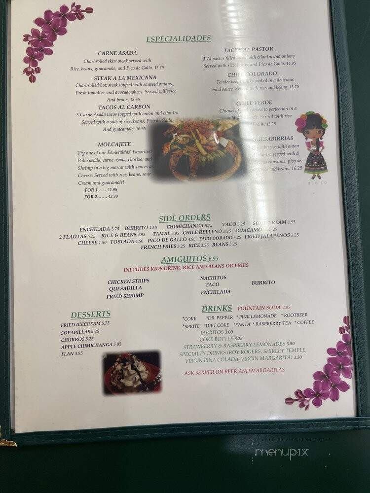 Las Esmeraldas Mexican Food - Nyssa, OR menu_pic