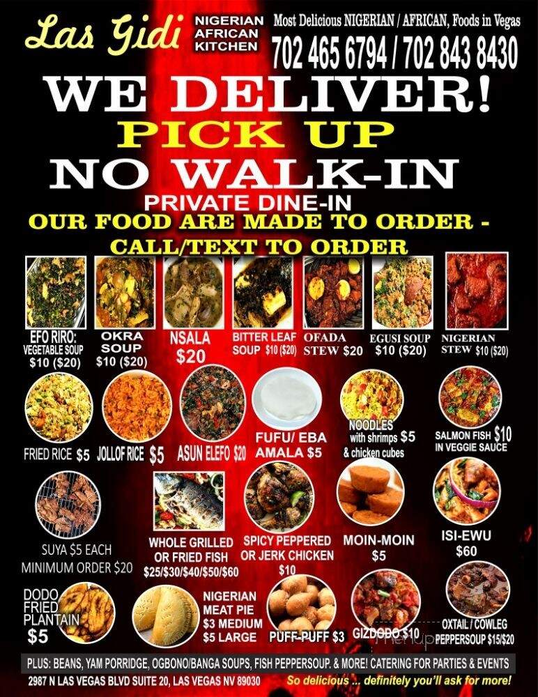 Las Gidi- Nigerian/African Foods - North Las Vegas, NV menu_pic