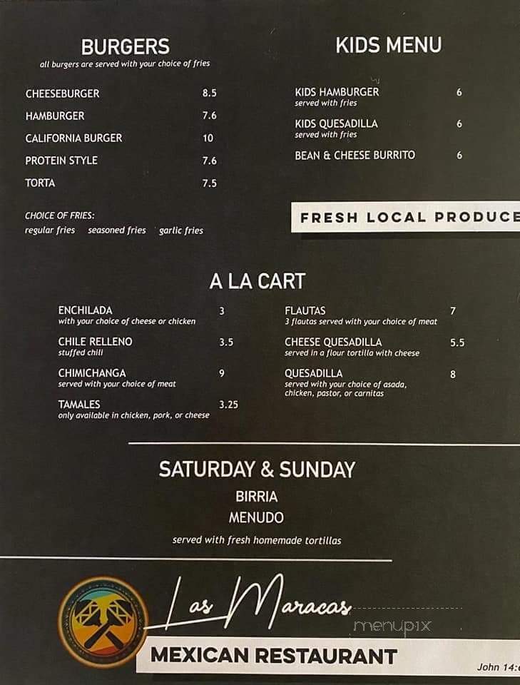 Los Yaquis Restaurant - Knights Landing, CA menu_pic
