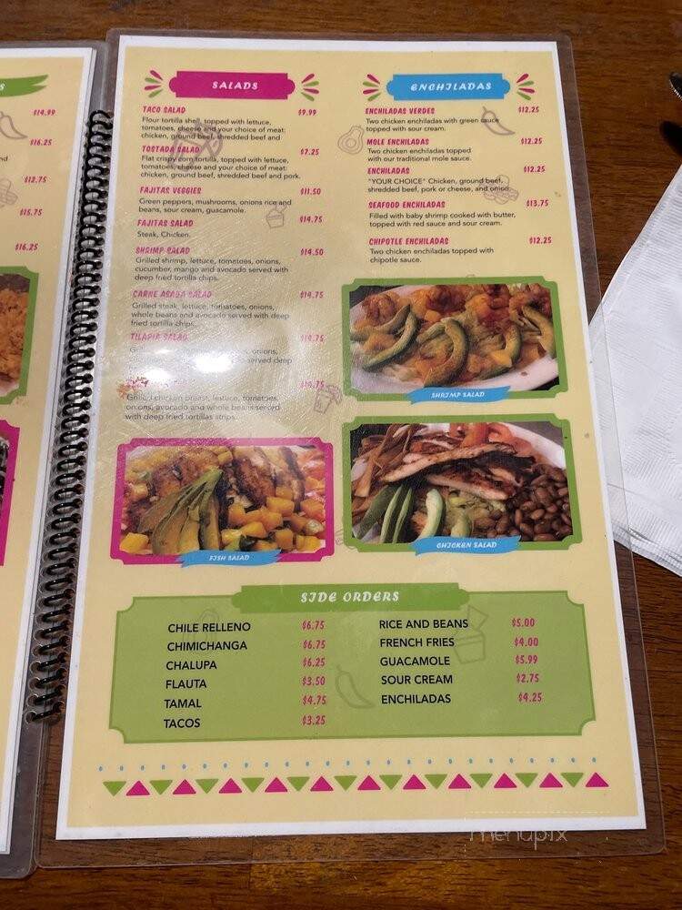 Las Margaritas - Glenwood Springs, CO menu_pic