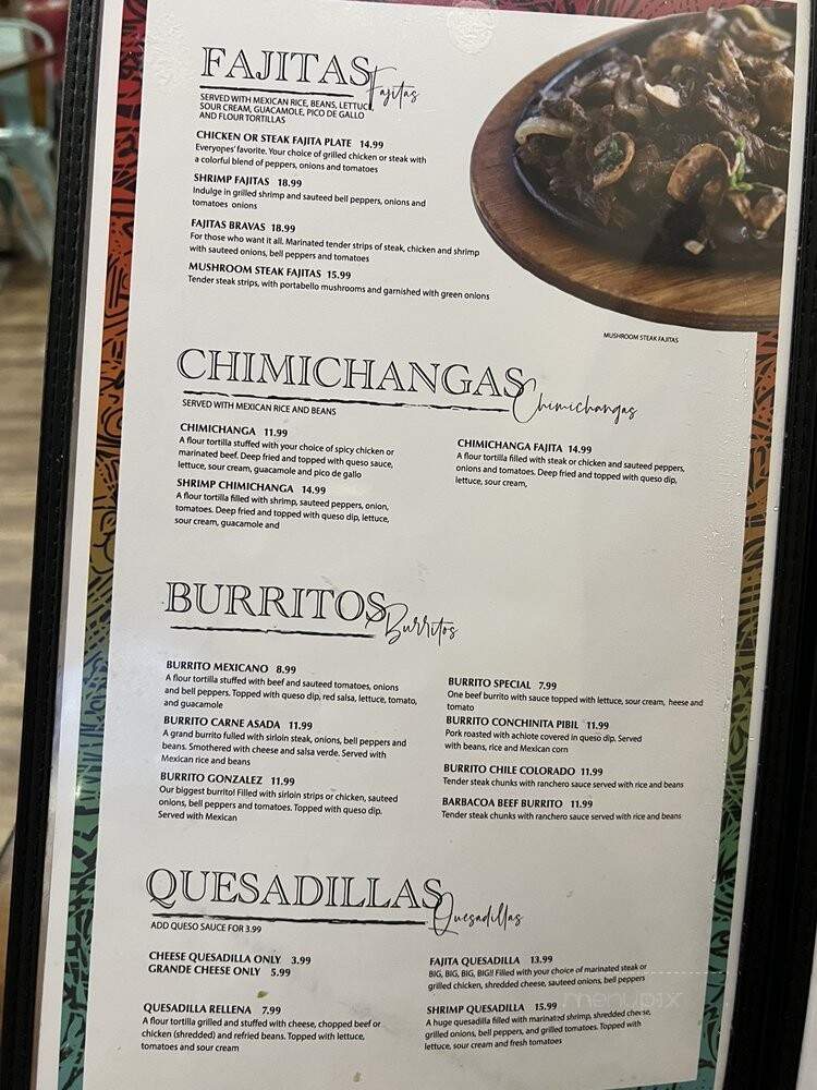 Michael's Restaurant - Van Buren, MO menu_pic