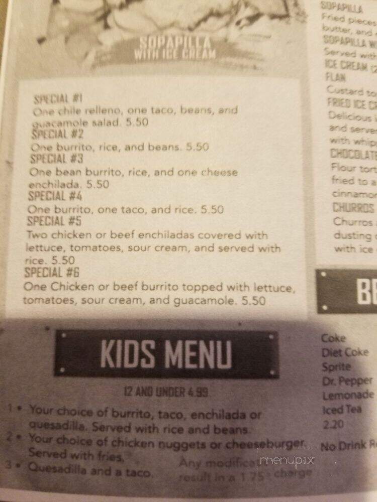 Las Plazas - Clarksville, TN menu_pic