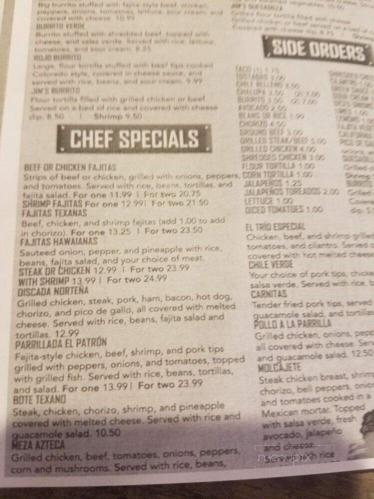 Las Plazas - Clarksville, TN menu_pic