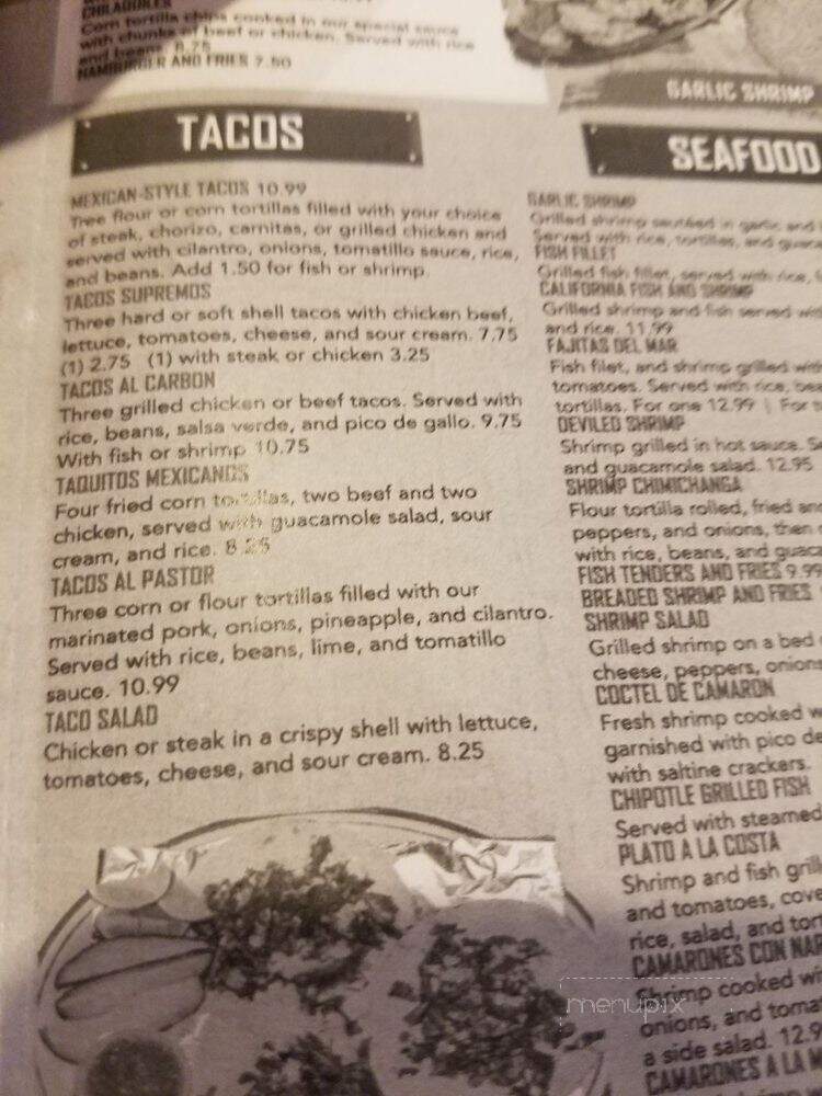 Las Plazas - Clarksville, TN menu_pic