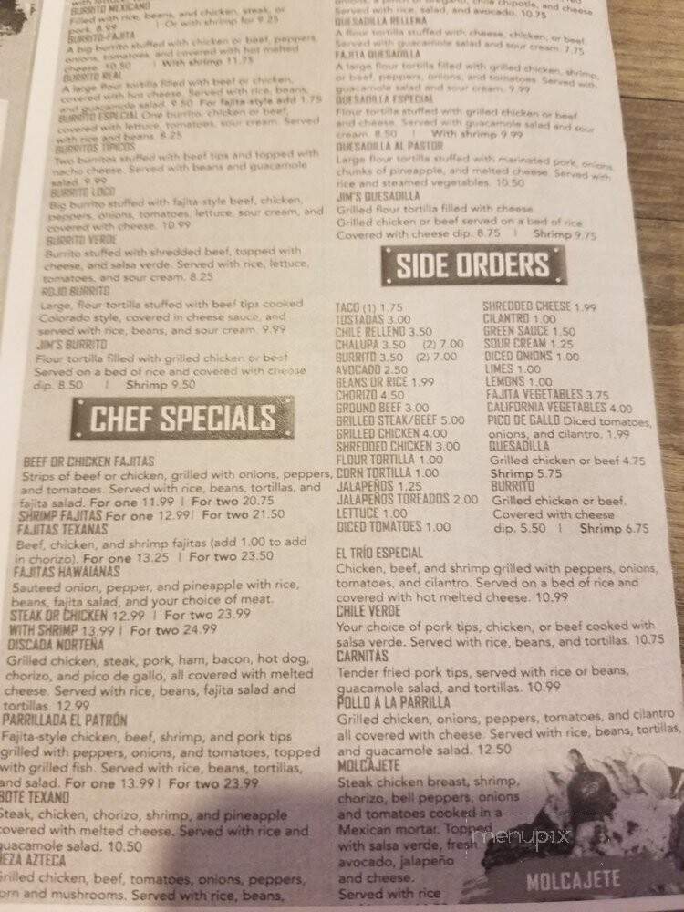 Las Plazas - Clarksville, TN menu_pic