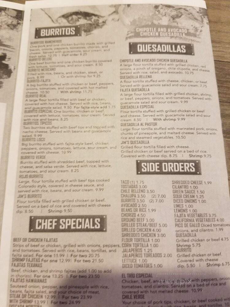 Las Plazas - Clarksville, TN menu_pic
