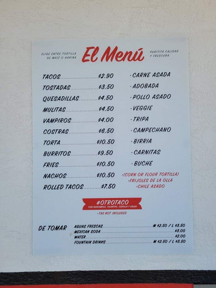 La Taqueria Tijuana - San Diego, CA menu_pic