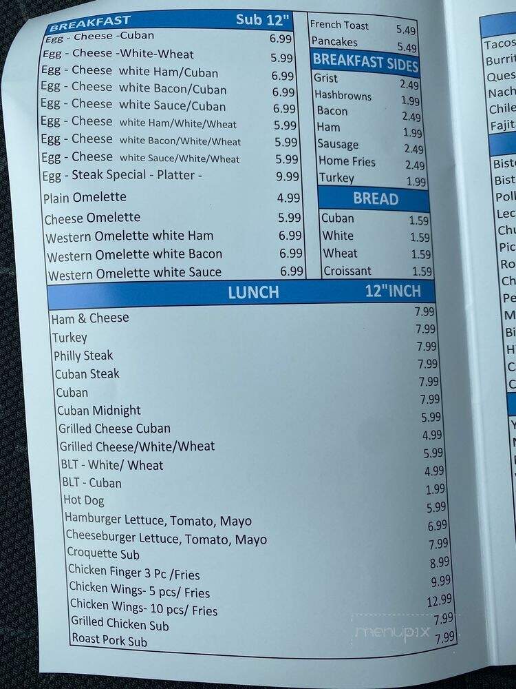 Latin America Cafe - West Palm Beach, FL menu_pic
