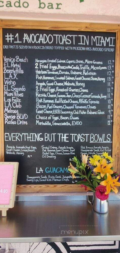 LA Toast - Miami, FL menu_pic
