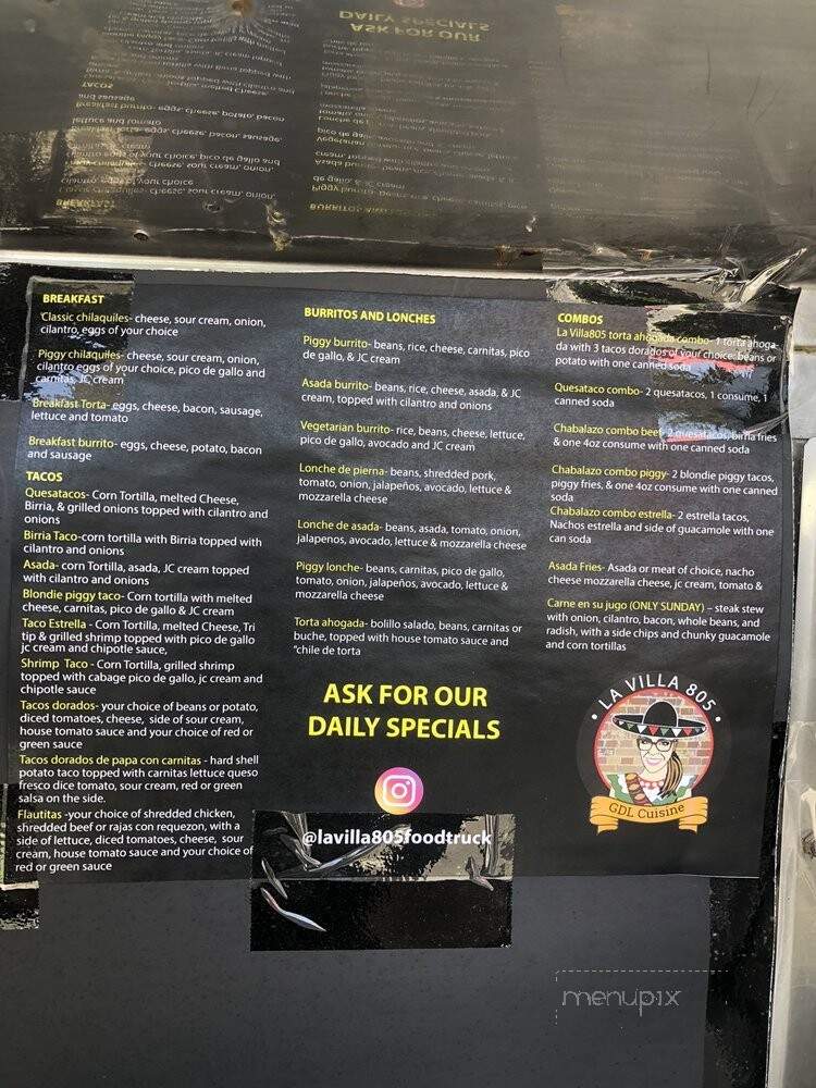 La Villa 805 - Oxnard, CA menu_pic