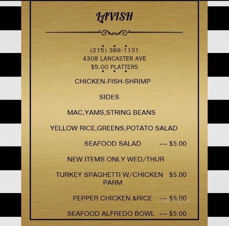 Lavish - Philadelphia, PA menu_pic