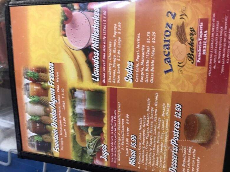 Lecaroz Bakery - Houston, TX menu_pic
