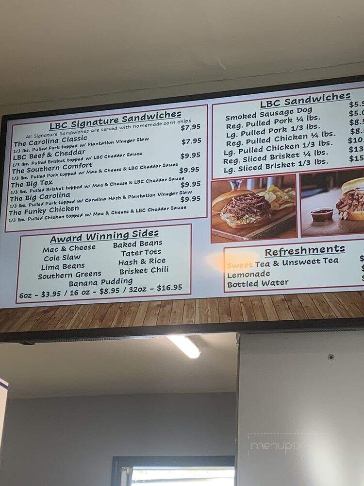 Ledyard Bar B Que - Summerville, SC menu_pic
