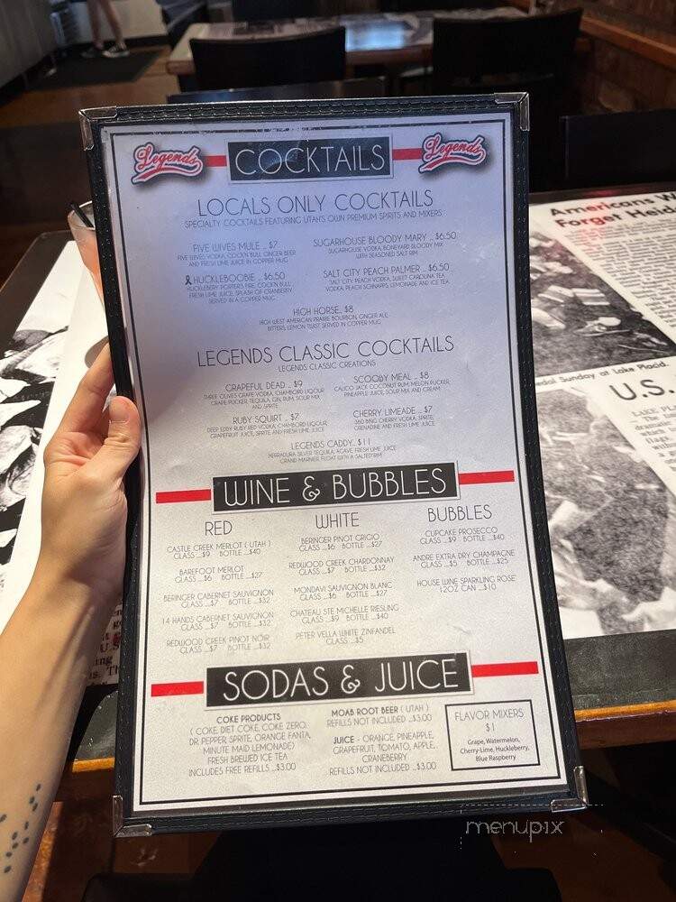 Legends Pub & Grill - Sandy, UT menu_pic