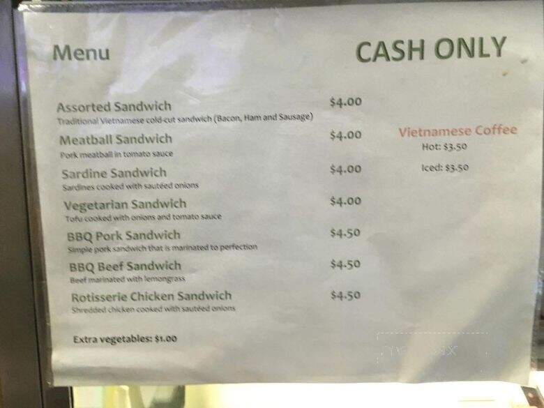 Le's Sandwich - Toronto, ON menu_pic