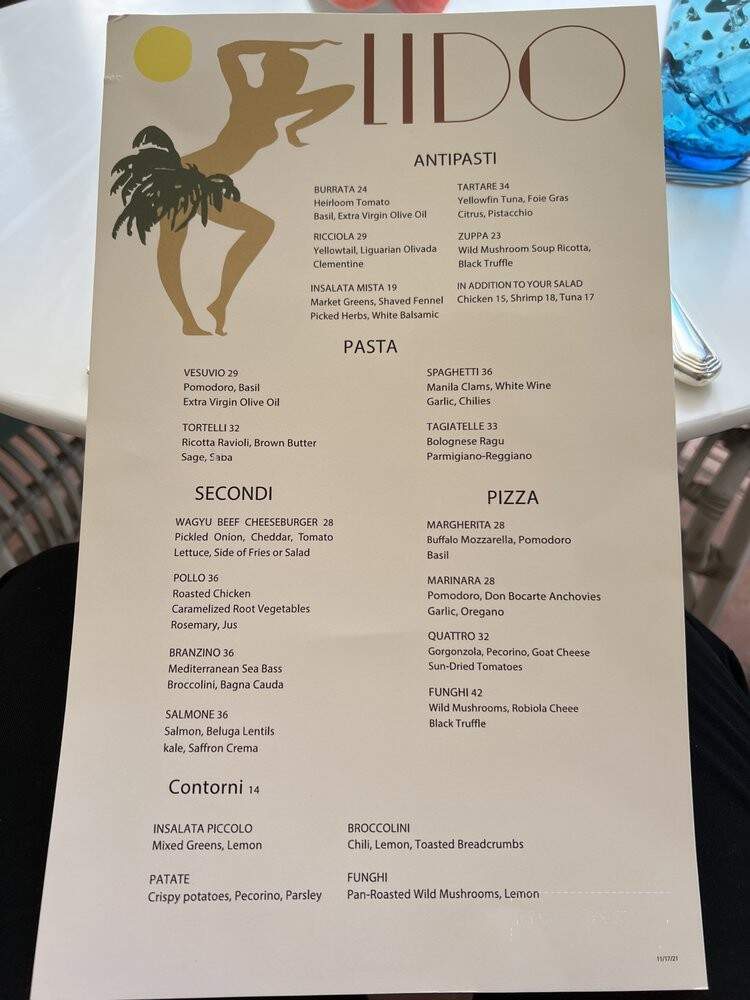 Lido Restaurant at the Surf Club - Surfside, FL menu_pic