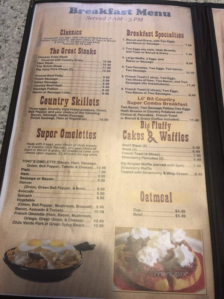 Lil Bit Country Cafe - Victorville, CA menu_pic