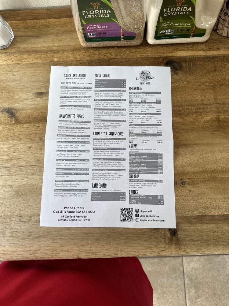 Lili's Place - Bethany Beach, DE menu_pic