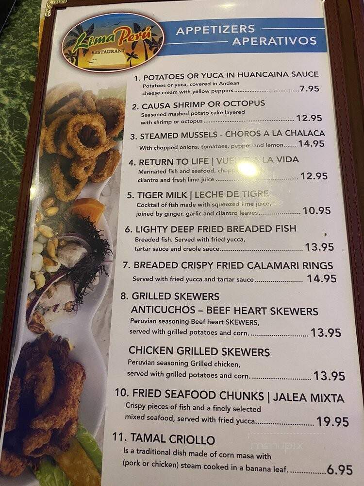 Lima Peru Restaurant - Hollywood, FL menu_pic