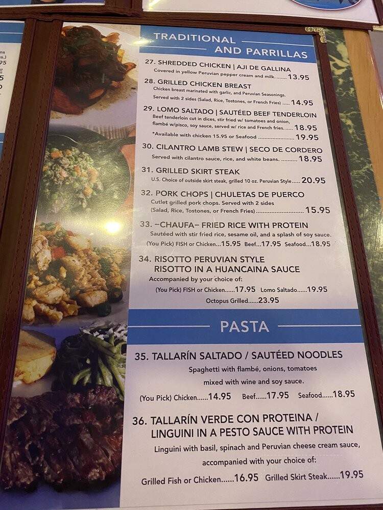 Lima Peru Restaurant - Hollywood, FL menu_pic