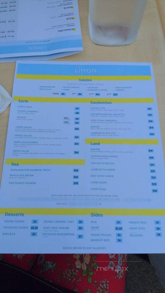 Limon - Toronto, ON menu_pic