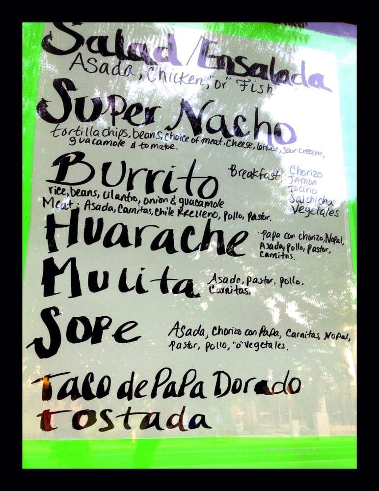 Linda's Bakery - Los Angeles, CA menu_pic