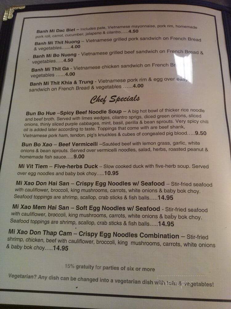 Linh Mi Gia - Saint Louis, MO menu_pic