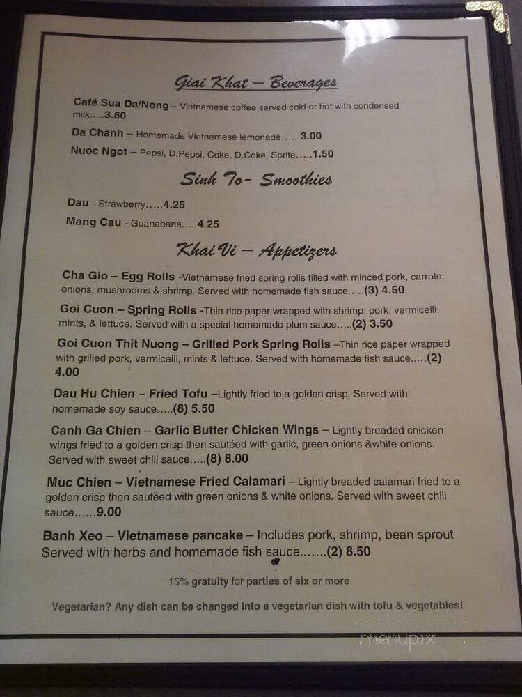 Linh Mi Gia - Saint Louis, MO menu_pic