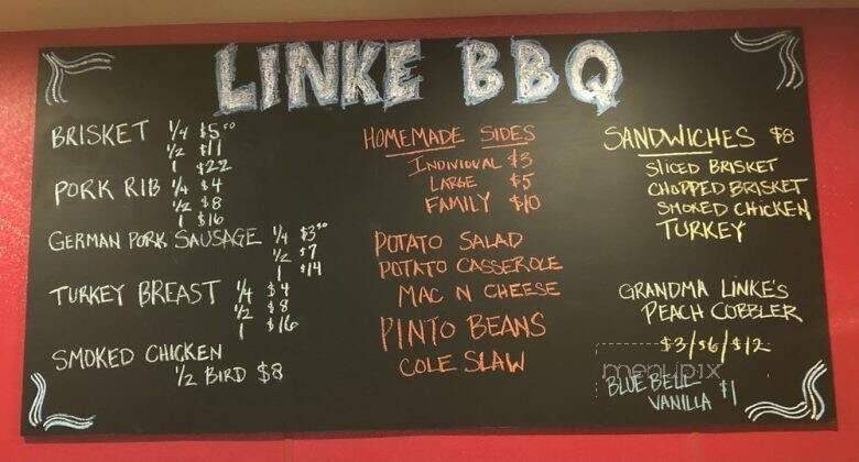 Linke's BBQ - Wylie, TX menu_pic