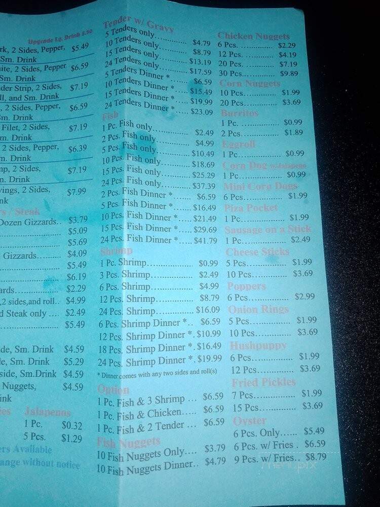 Lisa's Chicken - Arlington, TX menu_pic