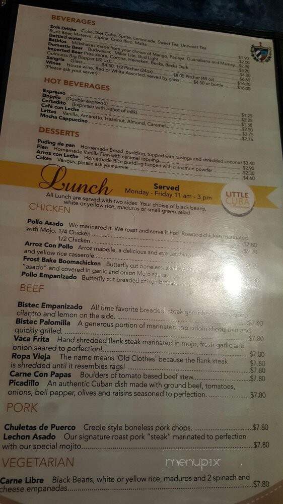 Little Cuba - Chamblee, GA menu_pic