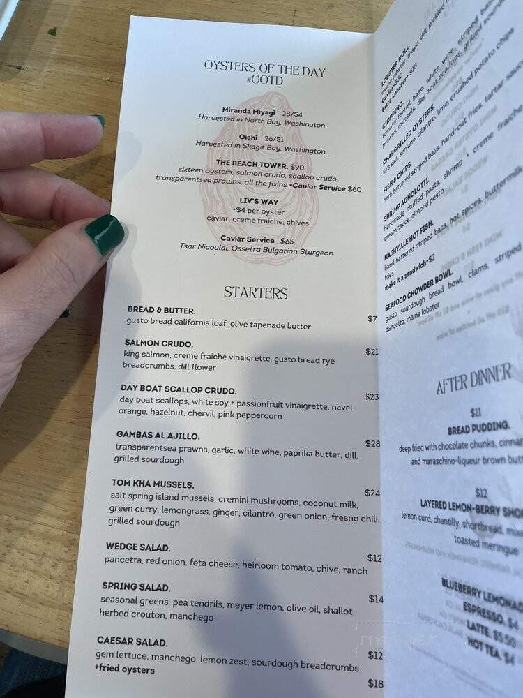 Liv's - Long Beach, CA menu_pic